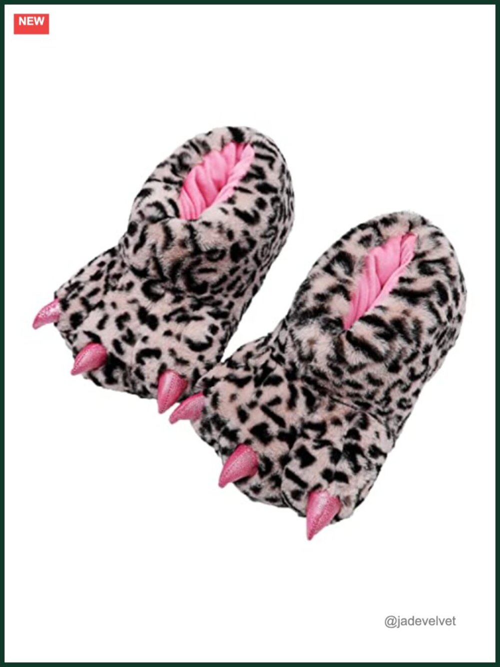 Women's Plush Furry Monster Paw Slippers Halloween Costume House Shoes